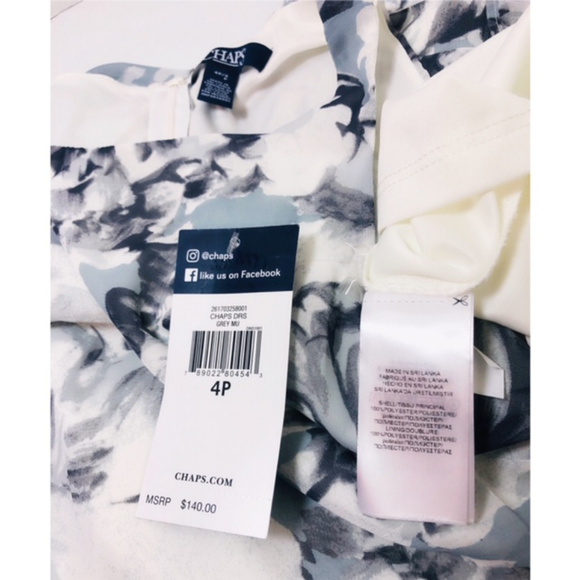 SOLD Petite Chaps Floral Maxi Dress Sleeveless - Picture 6 of 8